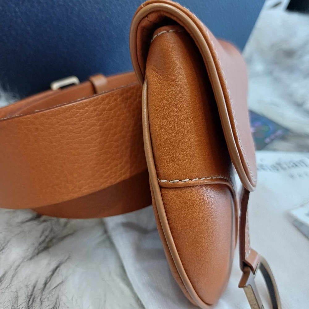 Dior Tan Leather Saddle Bag - Picture 13 of 15